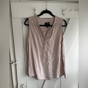 Tahari Women's Sleeveless Linen Top Size Large